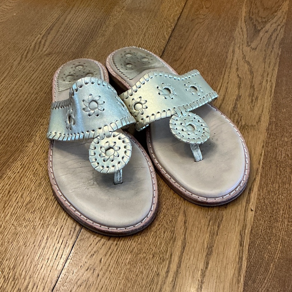 Woman’s Original Jack Rogers gold sandals. Size 6.5. Leather. Gently worn. Cute!